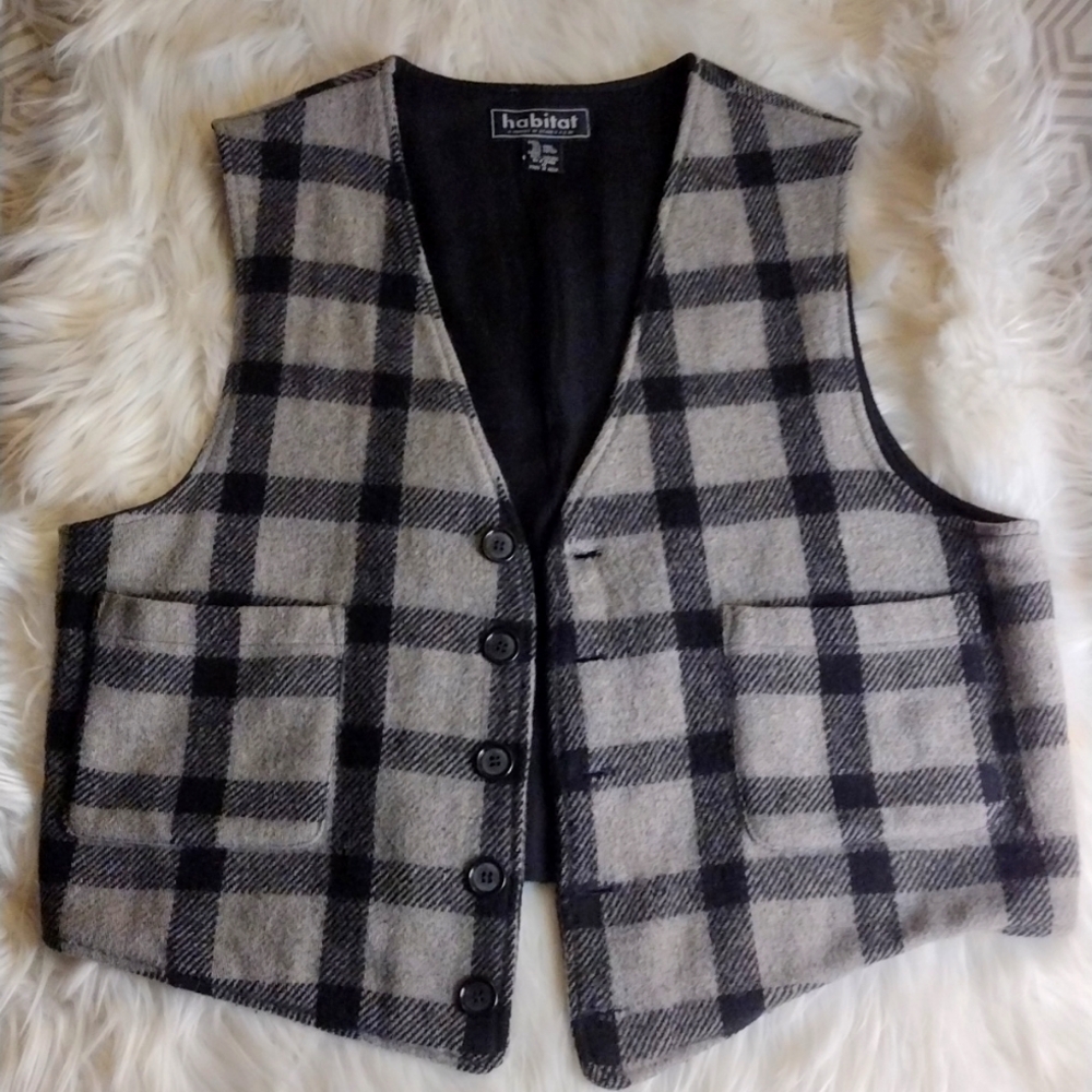 Habitat product of studio G A B inc vest wool and cotton sz Men M unisex W L-XL
